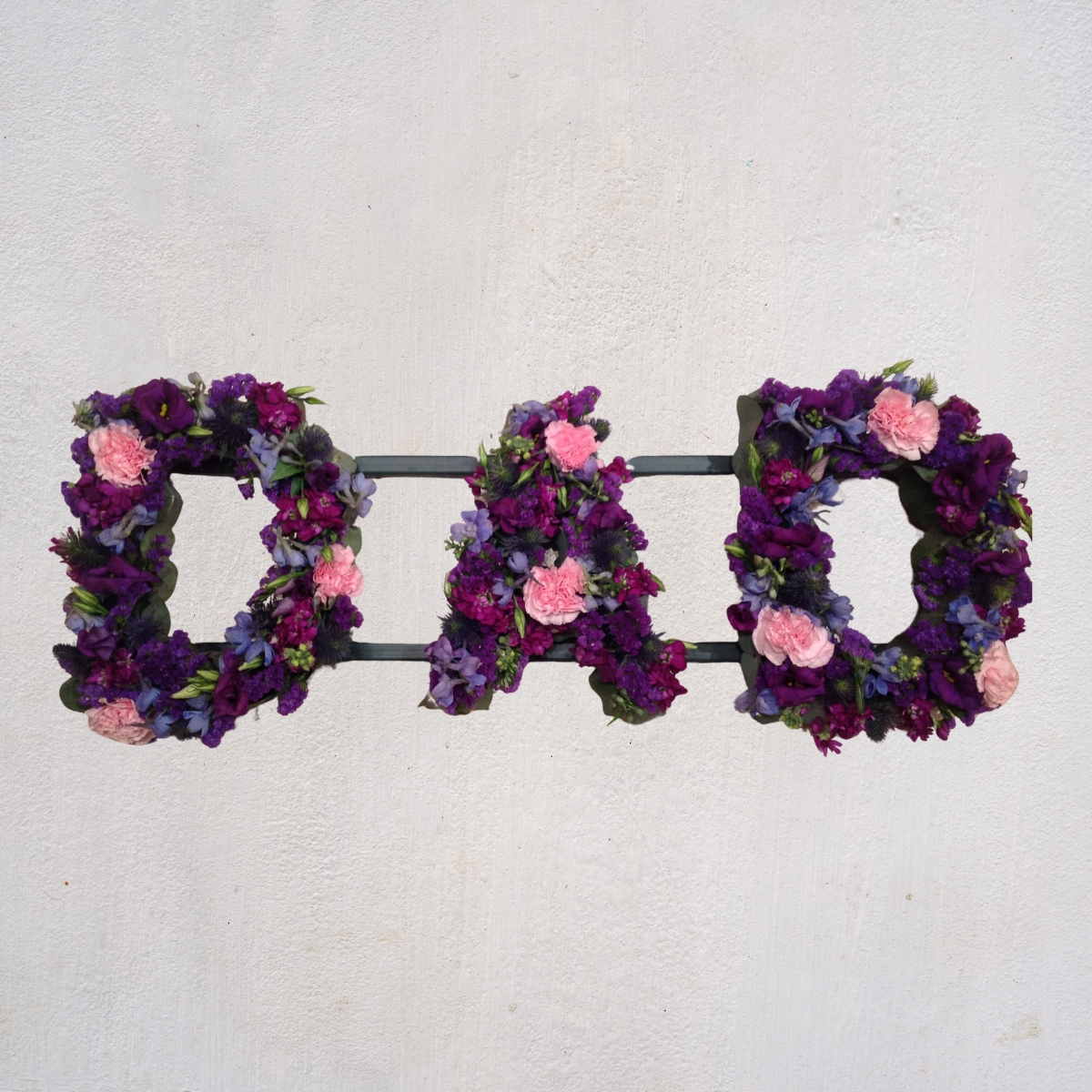 Bespoke floral name tribute by Beloved Flowers, Kent