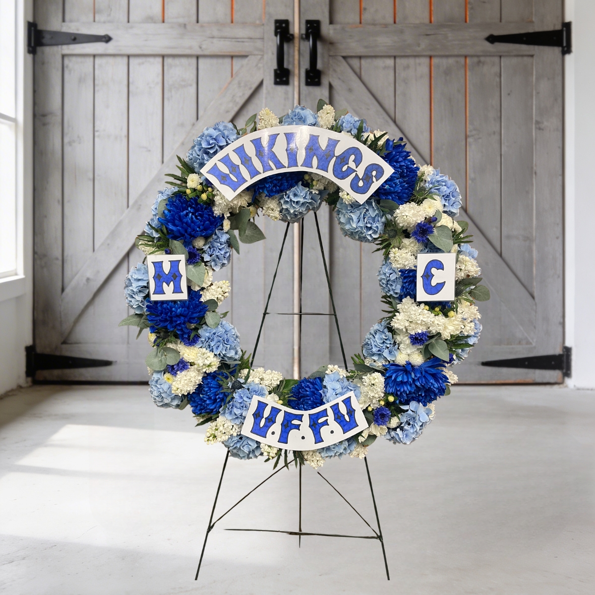 Motorcycle club bespoke floral tribute by Beloved Flowers, Kent